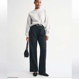 Curve Love A&F Sloane Tailored Wide Leg Pant